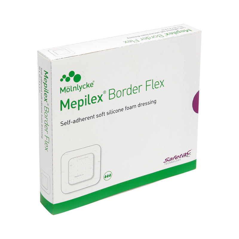 Mepilex® Border Flex Adhesive with Border Foam Dressing, 6 x 6 Inch, 1 Box of 5 (Advanced Wound Care) - Img 2
