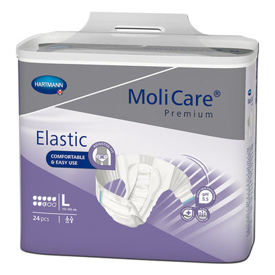 MoliCare® Premium Elastic Incontinence Brief, 8D, Large, 1 Case of 72 () - Img 1