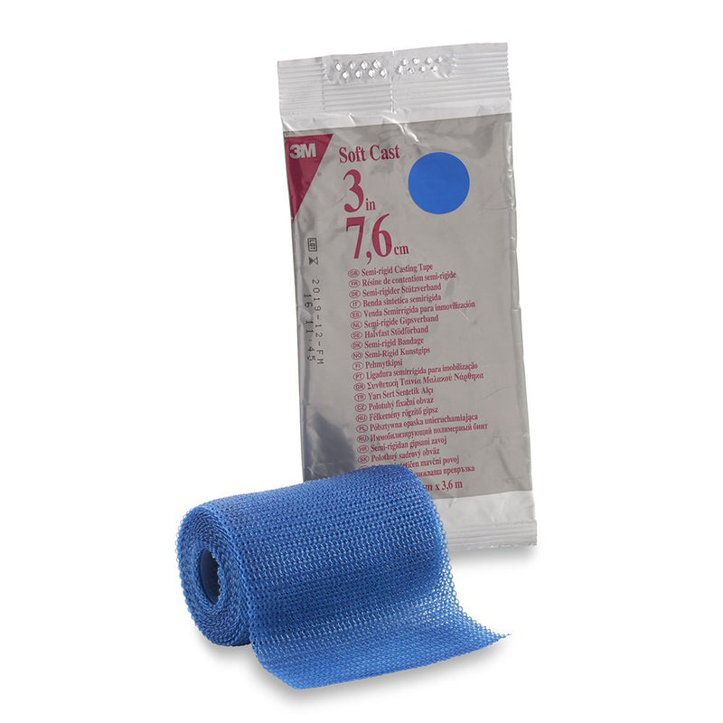 3M™ Scotchcast™ Soft Cast Tape, Blue, 3 Inch x 12 Foot, 1 Roll (Casting) - Img 1