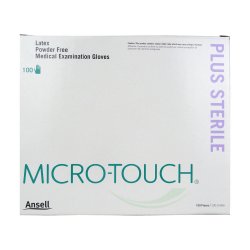 Micro-Touch® Plus Latex Exam Glove, Medium, Ivory, 1 Box of 100 () - Img 1