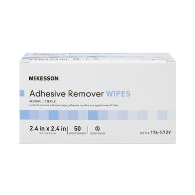 McKesson Adhesive Remover, 2-2/5 x 2-2/5 Inch Wipe, 1 Box of 50 (General Wound Care) - Img 2
