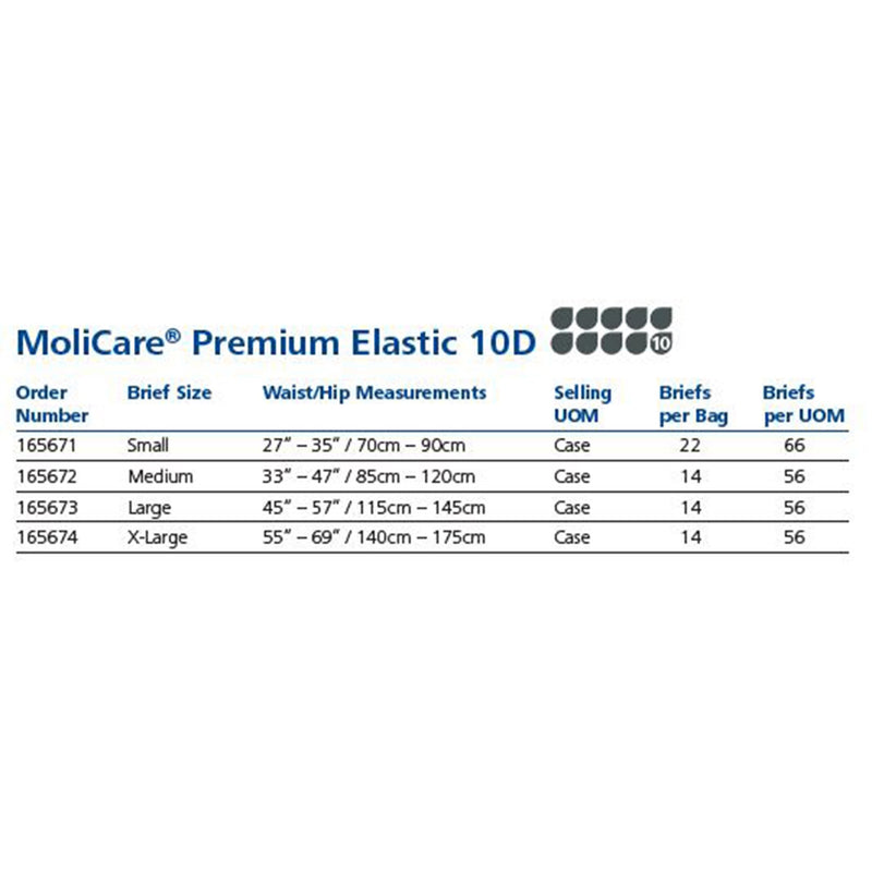 MoliCare® Premium Elastic Incontinence Brief, 10D, X-Large, 1 Pack of 14 () - Img 3