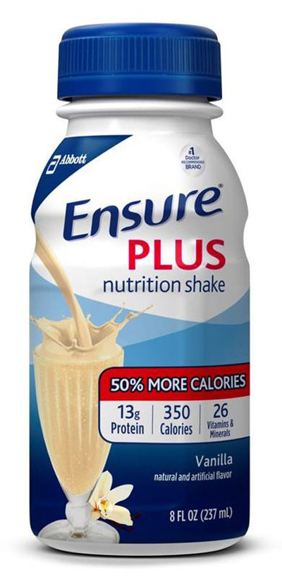 Ensure® Plus Nutrition Shake Vanilla Oral Supplement, 8 oz. Bottle, 1 Case of 16 (Nutritionals) - Img 1