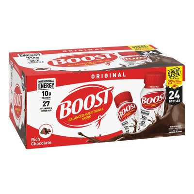 Boost® Original Chocolate Oral Supplement, 8 oz. Bottle, 1 Case of 24 (Nutritionals) - Img 1