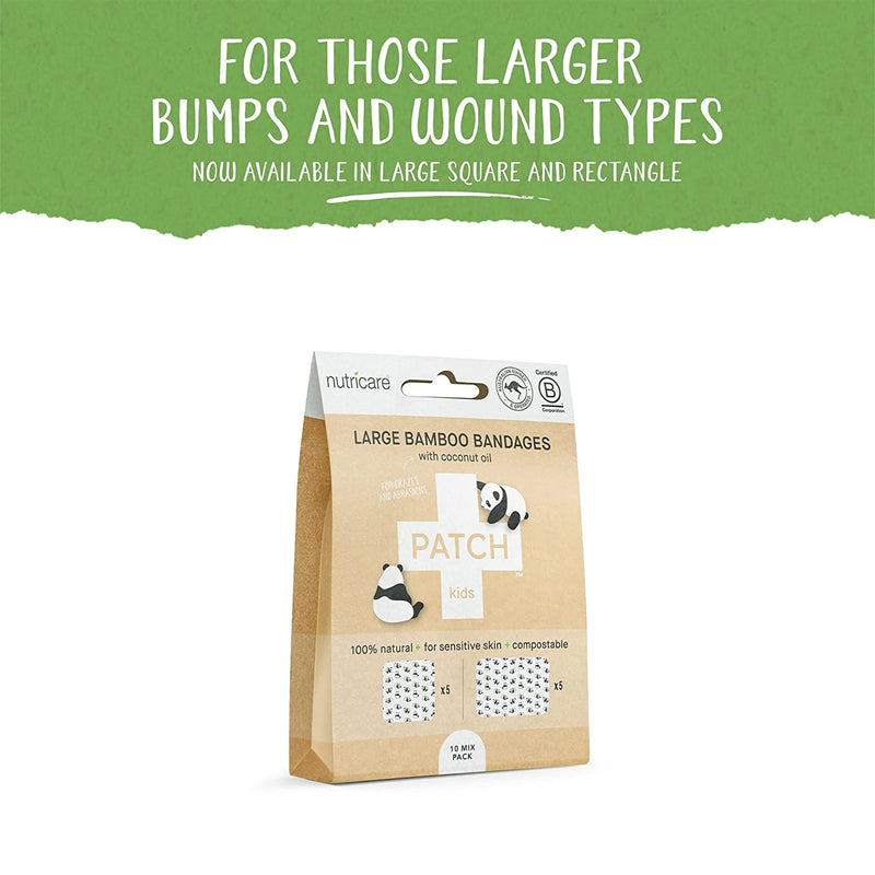 Patch™ Kids (Panda Design) Adhesive Strip with Coconut Oil, 2 x 3 Inch / 3 x 3 Inch, 1 Box of 5 (General Wound Care) - Img 2