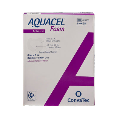 Aquacel® Silicone Adhesive with Border Silicone Foam Dressing, 7 x 8 Inch, 1 Box of 5 (Advanced Wound Care) - Img 2