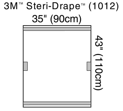 3M Steri-Drape Fluoroscope Cover, Sterile, Transparent Plastic, Disposable, 35" x 43", 1 Case of 40 (Equipment Drapes and Covers) - Img 1