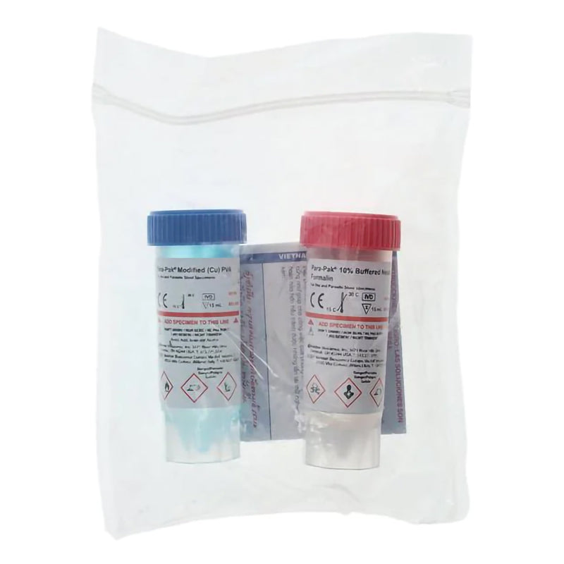 Para-Pak® 2-Vial Specimen Collection and Transport Kit, Parasitology, 1 Case of 120 (Specimen Collection) - Img 1