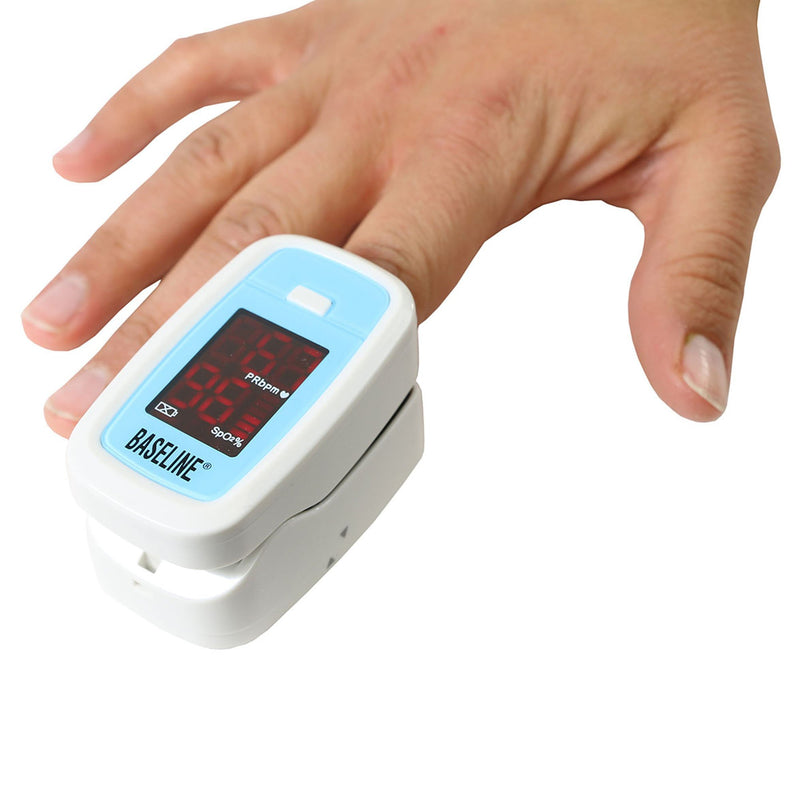 FEI Baseline Fingertip Pulse Oximeter, Battery Operated Visible Alarm, 1 Each (Oximetry) - Img 3