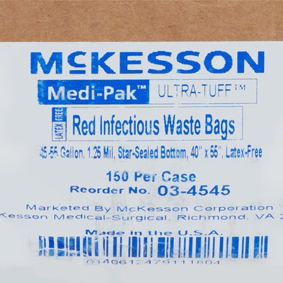 McKesson 45 - 55 Gallon Infectious Waste Bag, 1 Case of 150 (Bags) - Img 4