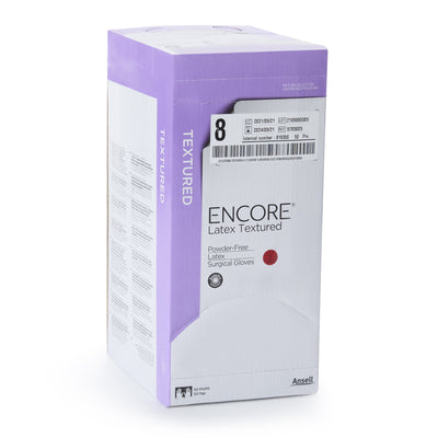 Encore® Latex Textured Surgical Glove, Size 8, Ivory, 1 Box of 50 () - Img 2