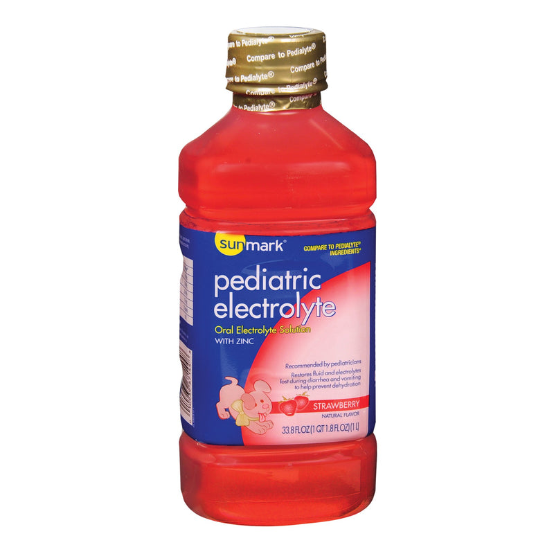 sunmark® Strawberry Pediatric Oral Electrolyte Solution, 33.8-ounce Bottle, 1 Each () - Img 1
