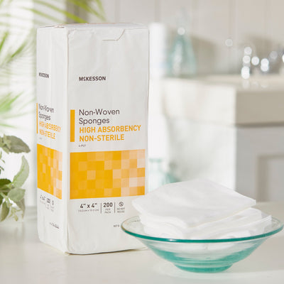 McKesson NonSterile Nonwoven Sponge, 4 x 4 Inch, 1 Case of 10 (General Wound Care) - Img 10