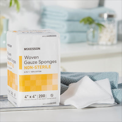 McKesson NonSterile Gauze Sponge, 4 x 4 Inch, 1 Bag of 200 (General Wound Care) - Img 10