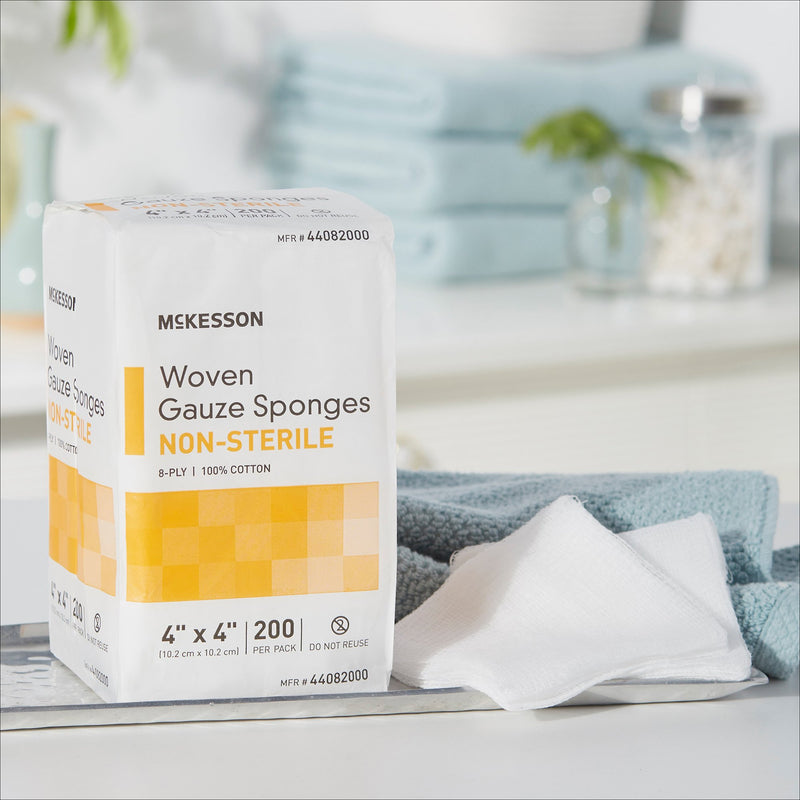 McKesson NonSterile Gauze Sponge, 4 x 4 Inch, 1 Bag of 200 (General Wound Care) - Img 10