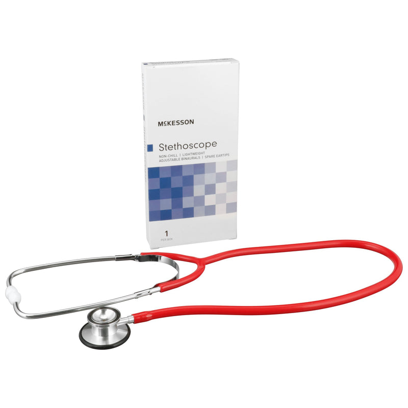 McKesson Classic Dual Head Stethoscope, Red, 1 Each (Stethoscopes) - Img 1