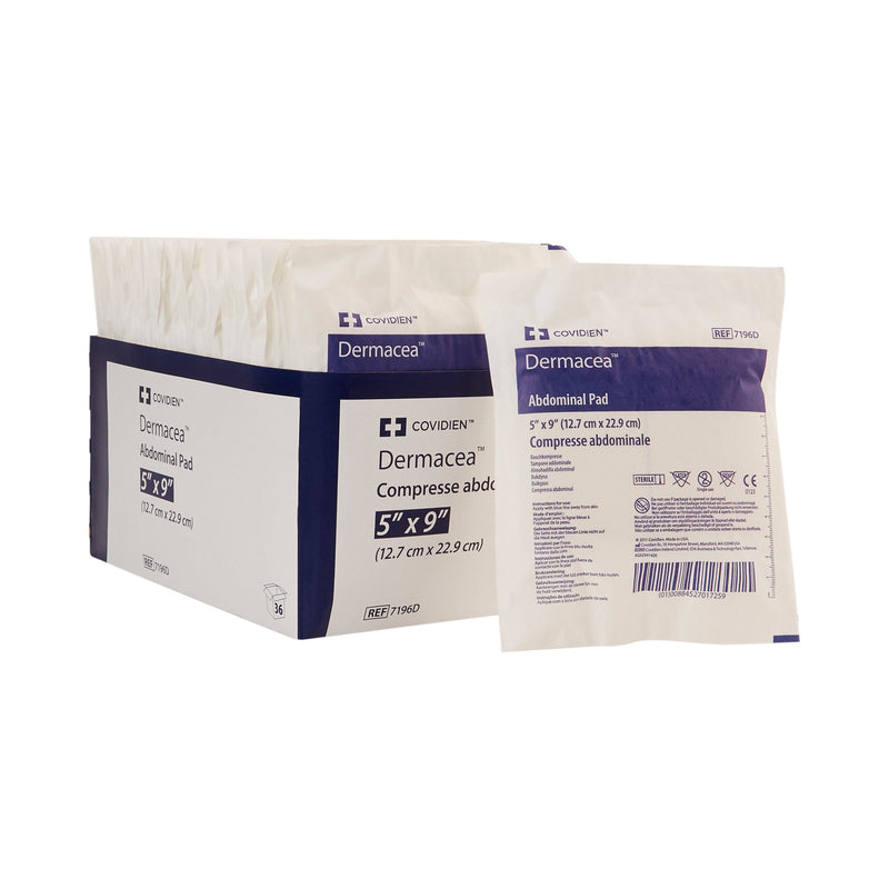 Dermacea™ Sterile Abdominal Pad, 5 x 9 Inch, 1 Case of 432 (General Wound Care) - Img 1