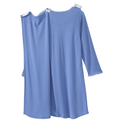 Silverts® Shoulder Snap Patient Exam Gown, X-Large, Blue, 1 Each (Gowns) - Img 3