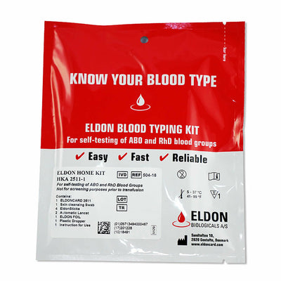 EldonCard Blood Typing Test Kit, 1 Pack (Test Kits) - Img 1