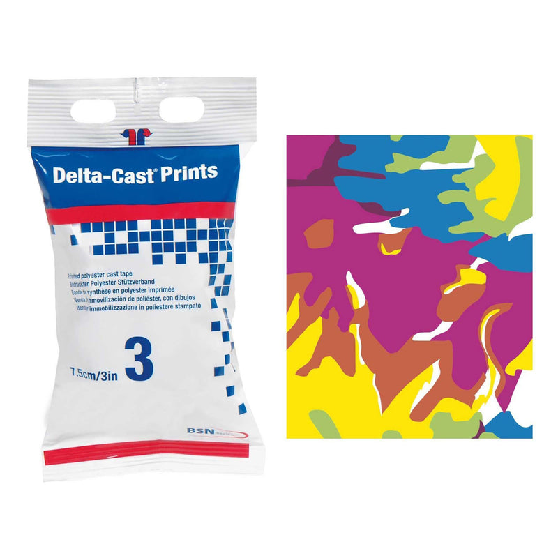 Delta-Cast® Prints Pastel Cast Tape, 3 Inch x 4 Yard, 1 Box of 10 (Casting) - Img 1