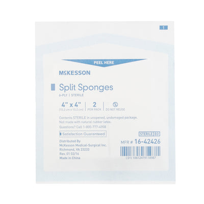 McKesson IV/Drain Split Dressing, 4 x 4 Inch, 1 Box of 25 (General Wound Care) - Img 6