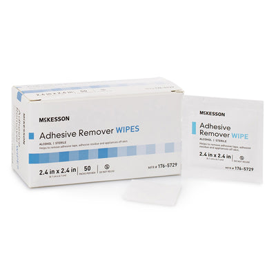 McKesson Adhesive Remover, 2-2/5 x 2-2/5 Inch Wipe, 1 Box of 50 (General Wound Care) - Img 6