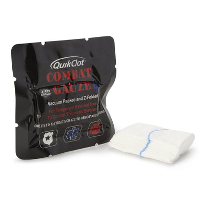 QuikClot Combat Gauze® LE Hemostatic Dressing, 3 Inch x 4 Yard, 1 Each (Advanced Wound Care) - Img 2