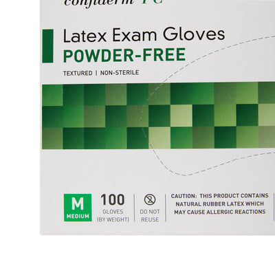McKesson Confiderm® Latex Exam Glove, Medium, Ivory, 1 Box of 100 () - Img 6