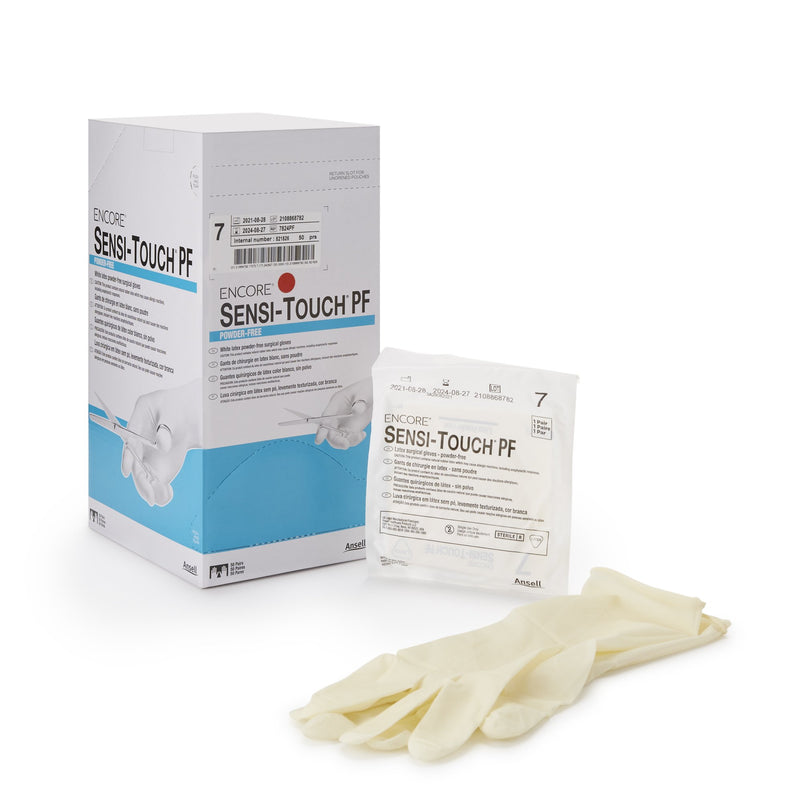 Encore® Sensi-Touch® PF Latex Surgical Glove, Size 7, Natural, 1 Box of 50 () - Img 1