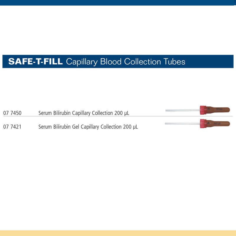 Safe-T-Fill® Capillary Blood Collection Tube, 10.8 x 46.6 mm, 200 µL, 1 Case of 500 (Laboratory Glassware and Plasticware) - Img 2