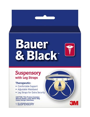 Bauer & Black Suspensory with Leg Straps, 1 Each (Athletic Supporters) - Img 1