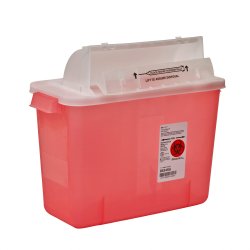 SharpStar™ In-Room™ Multi-purpose Sharps Container, 2 Gallon, 11-3/4 x 13-3/4 x 6 Inch, 1 Each () - Img 1