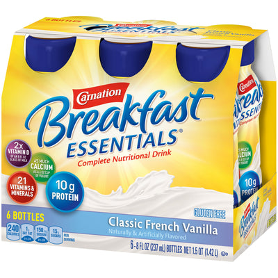 Carnation Breakfast Essentials® Vanilla Oral Supplement, 8 oz. Bottle, 1 Pack of 6 (Nutritionals) - Img 6