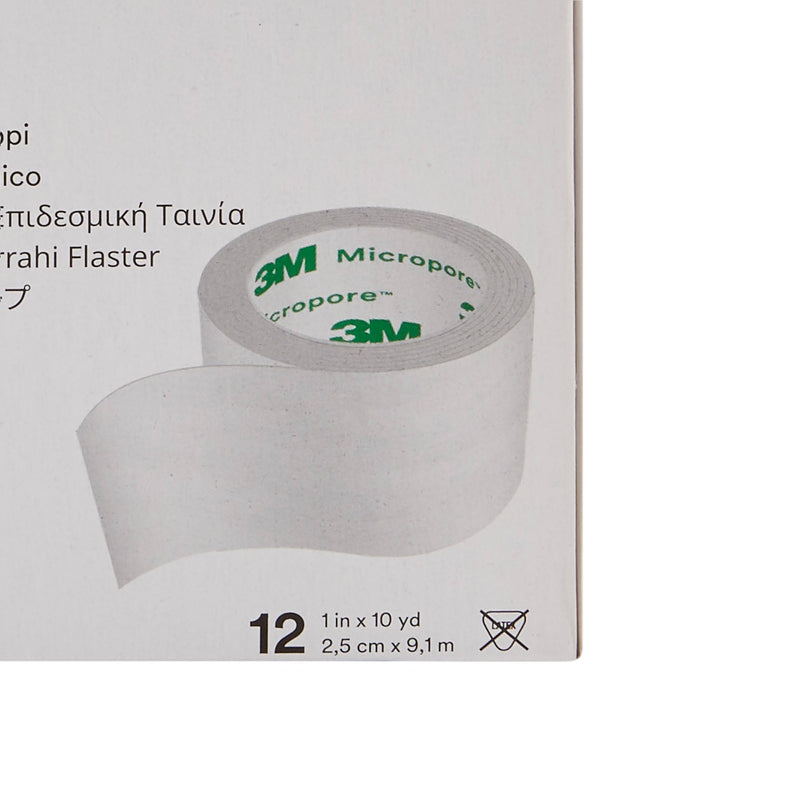 3M™ Micropore™ Paper Medical Tape, 1 Inch x 10 Yard, White, 1 Box of 12 (General Wound Care) - Img 4