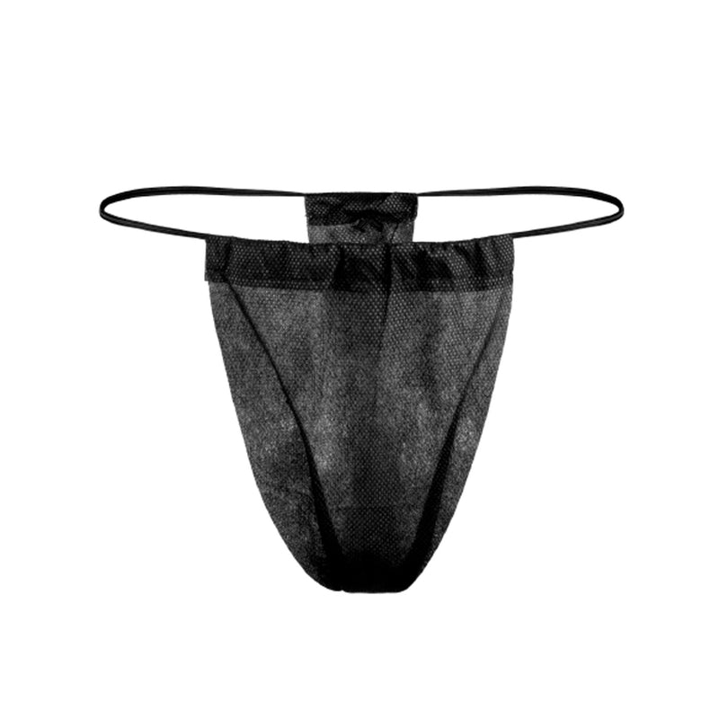 Dukal Reflections™ Spa Thong Panty, Black, 1 Case of 1000 (Underwear) - Img 1