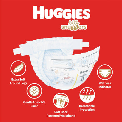 Huggies® Little Snugglers Diaper, Size 1, 1 Case of 128 () - Img 3