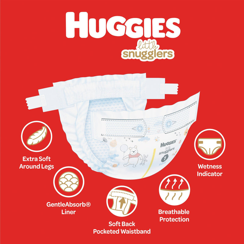 Huggies® Little Snugglers Diaper, Size 1, 1 Case of 128 () - Img 3