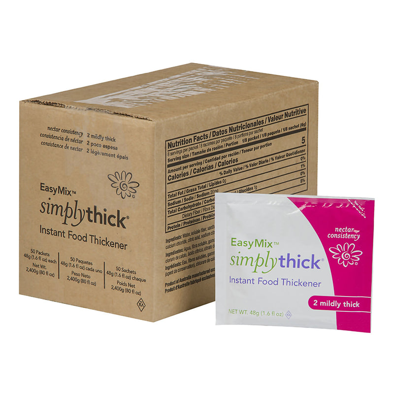 SimplyThick Easy Mix Food and Beverage Thickener, Unflavored, 1 Box of 50 (Nutritionals) - Img 2