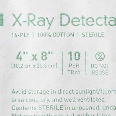 McKesson Sterile X-ray Detectable Gauze Sponge, 4 x 8 Inch, 1 Case of 800 (General Wound Care) - Img 4