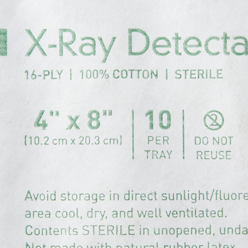 McKesson Sterile X-ray Detectable Gauze Sponge, 4 x 8 Inch, 1 Case of 800 (General Wound Care) - Img 4