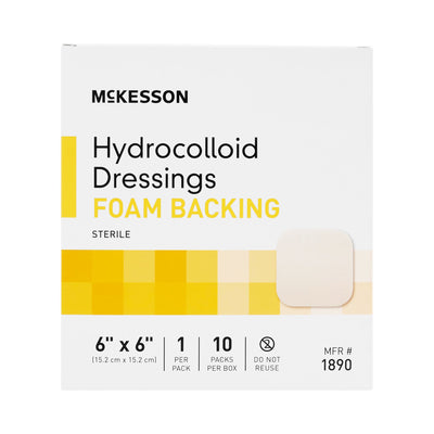 McKesson Hydrocolloid Dressing, 6 x 6 Inch, 1 Box of 10 (Advanced Wound Care) - Img 2