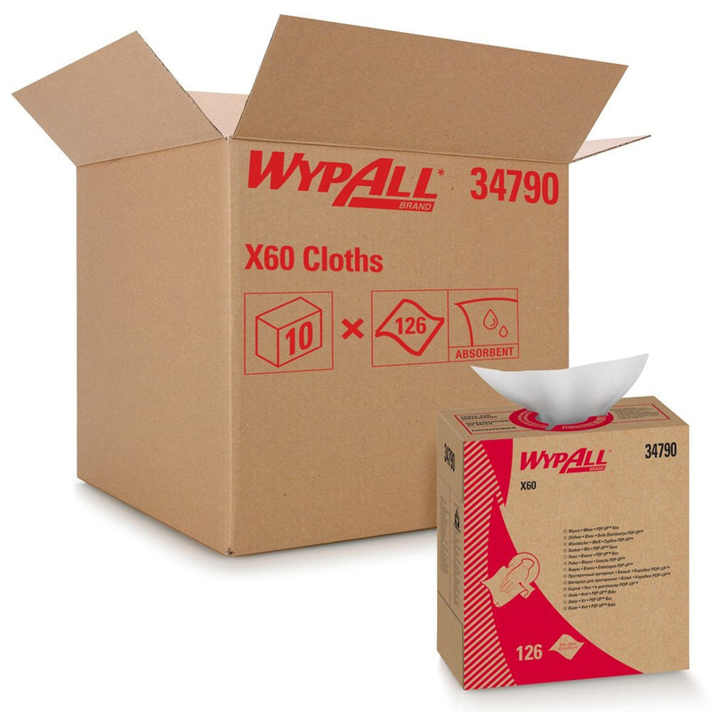 WypAll® X60 Cloths, 1 Box of 126 (Pads, Sponges and Task Wipes) - Img 5