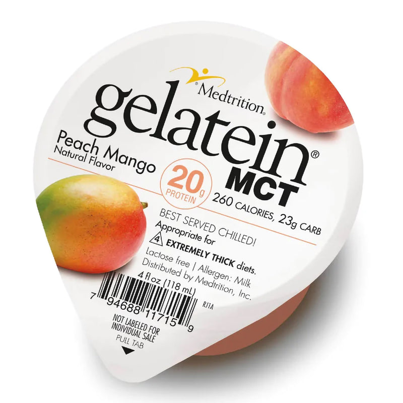 SUPPLEMENT, PROTEIN GELATEIN MCT PEACH MANGO CUP 4OZ (30/CS) (Nutritionals) - Img 1