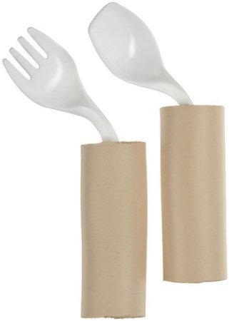 Easy Grip Pediatric Spoon / Fork, 1 Pair (Eating Utensils) - Img 1