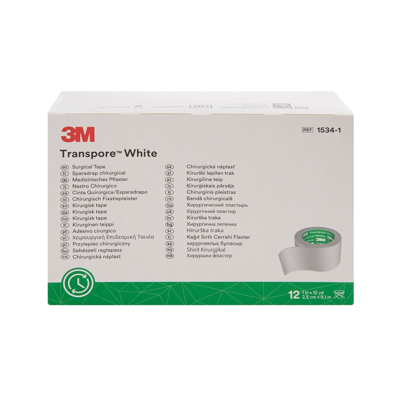 3M™ Transpore™ Plastic Medical Tape, 1 Inch x 10 Yard, White, 1 Roll (General Wound Care) - Img 2