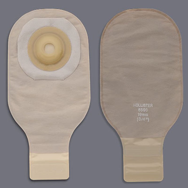 Premier™ One-Piece Drainable Beige Colostomy Pouch, 12 Inch Length, 1-3/8 Inch Stoma, 1 Box of 5 (Ostomy Pouches) - Img 1