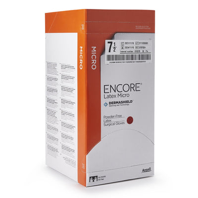 Encore® Latex Micro Surgical Glove, Size 7.5, Brown, 1 Each () - Img 2