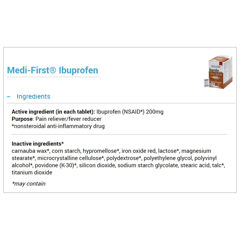 Medi-First Ibuprofen Pain Relief, 1 Box of 250 (Over the Counter) - Img 3