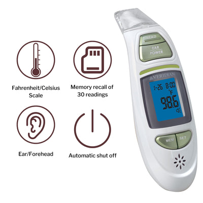 Veridian Infrared Thermometer, Tympanic Ear Digital Talking Thermometer, 1 Each (Thermometers) - Img 8