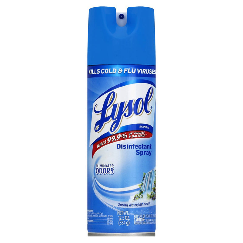 Lysol® Disinfectant Spray Waterfall Scent®, 12.5 oz., 1 Case of 12 (Cleaners and Disinfectants) - Img 1